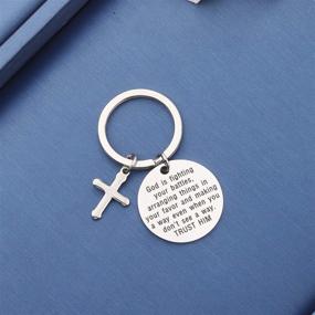 img 3 attached to MYOSPARK Fighting Religious Keychain Encouragement