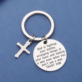 img 2 attached to MYOSPARK Fighting Religious Keychain Encouragement