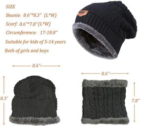 img 2 attached to 🧢 Stay Warm and Stylish with XYIYI Winter Fleece Lining Beanie: Boys' Accessories in Hats & Caps