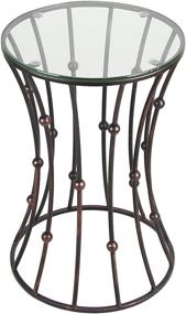 img 2 attached to 🖤 Black Metal Nesting Table: Adeco Drum Shape