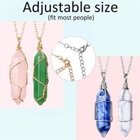 img 3 attached to 💎 Hexagonal Crystal Pendant Necklace: Natural Quartz Stone, Healing Gemstone Necklace for Women - Elegant Colors