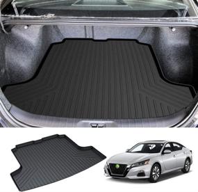 img 4 attached to All-Weather TPO Rear Cargo Liner for Nissan Altima Sedan 2019-2022 - Poverty Fit Trunk Mat