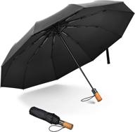 ☂️ black automatic close sun protection umbrella for construction logo