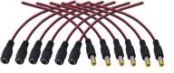 💡 xwell 12-pack dc power pigtail cable wire: 12v 5a male & female connectors for cctv security camera and lighting power adapter (18awg 34x2pcs copper strands, ultra thick) logo