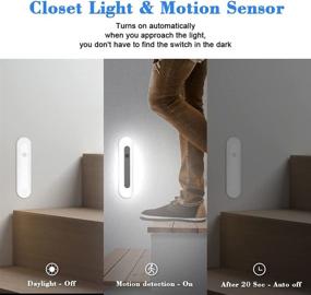 img 2 attached to Shuniu 32LED LED Closet Light: Motion Sensor Dimmable, Wireless Under Cabinet Lights (2 Pack)