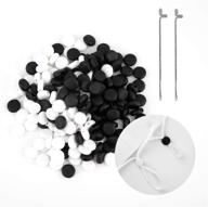 toymis 200pcs cord locks elastic cord adjuster silicone toggles – non-slip stopper for masks, drawstrings, tightening (black, white) logo