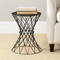 safavieh home collection clive steelworks iron wire stool, matte black логотип