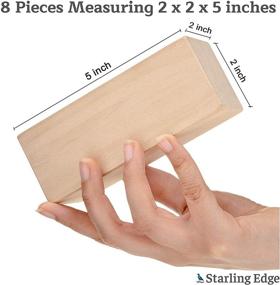 img 3 attached to 🪵 Basswood Carving Blocks (8 Pieces - 2" x 2" x 5") - Wood Carving Kit featuring Unfinished Whittling Wood Blanks