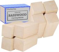 🪵 basswood carving blocks (8 pieces - 2" x 2" x 5") - wood carving kit featuring unfinished whittling wood blanks logo