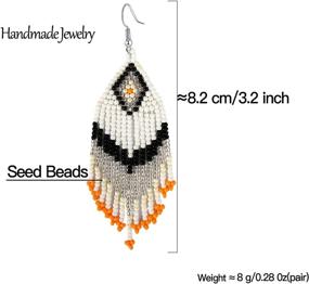 img 3 attached to Bohemian Tassel Earrings Handmade Statement Girls' Jewelry