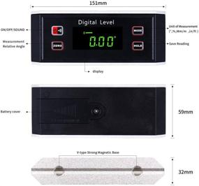 img 4 attached to 📏 Advanced Electronic Inclinometer Protractor: V Groove Backlight for Precision Measurements