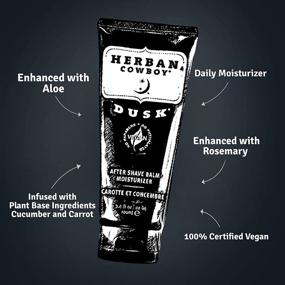 img 1 attached to 🌿 HERBAN COWBOY Dusk After Shave - 3.4 oz, Men's Aftershave with Aloe, Cucumber, and Carrot - Paraben-Free, Phthalate-Free, Certified Vegan