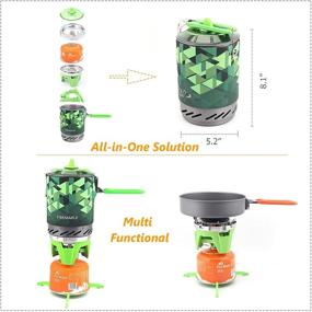 img 3 attached to 🔥 Fire-Maple Green Camping Backpacking Stove Set with 1L Pot and Fixed Star 2 Cooking System for Camp Cooking