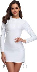 img 2 attached to Caracilia Protection Womens Long Sleeve Rashguard Women's Clothing in Swimsuits & Cover Ups