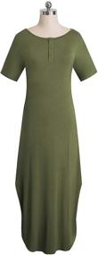 img 3 attached to HOMEYEE Womens Casual Pockets Dresses