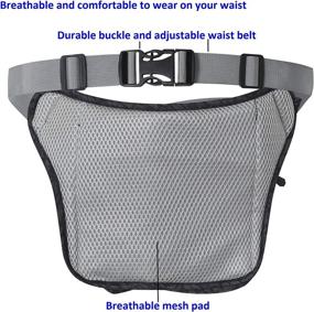 img 2 attached to 🏃 Simplike Running Belt Sport Waist Pack with Water Bottle Holder - Lightweight Black Waist Bag with Reflective Stripes, Cellphone Storage, and Earphone Hole - Perfect for Dog Walking, Hiking, Travel, Biking, Fitness, Fishing, Climbing - Wp04