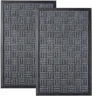 🚪 homwe front door mats: all weather 2 pc set for entryway & back yard - slip resistant rubber backing, absorbent and waterproof - indoor & outdoor safe - 29.5 x 17 inches logo
