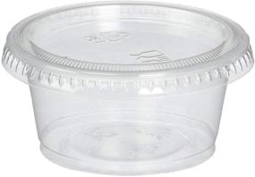 img 1 attached to 🥣 Reditainer 2 Oz Plastic Disposable Portion Souffle Cups With Lids - Package of 100 Count