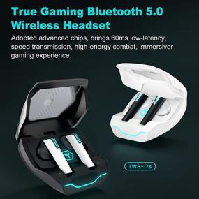 img 3 attached to Белые водонепроницаемые 🎧 спортивные наушники ONOW Bluetooth