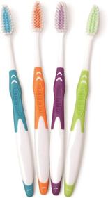 img 4 attached to 🦷 (100 Pack) Freshmint® Individually Wrapped Premium Toothbrushes – Oversized Easy Grip Rubber Handle – Soft Multi Color Nylon Bristles – Bulk Packed – No-Cut, No-Tear Required