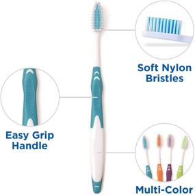 img 3 attached to 🦷 (100 Pack) Freshmint® Individually Wrapped Premium Toothbrushes – Oversized Easy Grip Rubber Handle – Soft Multi Color Nylon Bristles – Bulk Packed – No-Cut, No-Tear Required