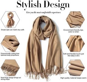 img 1 attached to 🧣 MaaMgic Cashmere Pashmina Shawls: Women's Scarf & Wrap Accessories