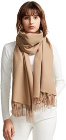 img 4 attached to 🧣 MaaMgic Cashmere Pashmina Shawls: Women's Scarf & Wrap Accessories