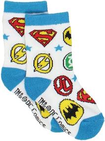 img 1 attached to 🦇 Batman Justice League 6-Pack Athletic Crew Socks for Baby Toddler Boys: Comfortable and Stylish!