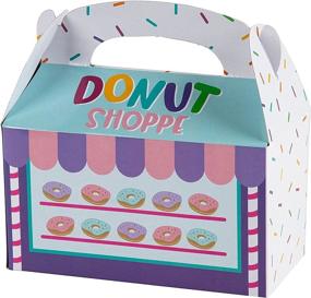 img 2 attached to 🍩 Donut Birthday Party Favor Boxes for Goodies and Treats (6 x 3.3 x 3.6 Inches, Pack of 24)