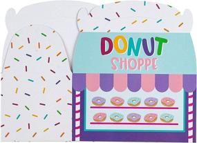 img 1 attached to 🍩 Donut Birthday Party Favor Boxes for Goodies and Treats (6 x 3.3 x 3.6 Inches, Pack of 24)