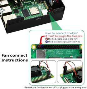 img 1 attached to 🔧 Улучшенное охлаждение и защита: металлический корпус eleduino Raspberry Pi 4 с вентилятором в элегантном черном дизайне