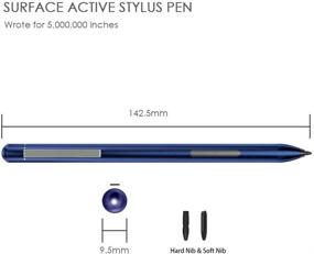 img 3 attached to 🖋️ High-Performance Stylus Pen for HP Pavilion x360 11m-ad0 14M-ba0 14-cd0 15-br0; HP Envy x360 15-bp0 15-bq0, x360 15-cn0, X2 12-e0xx, X2 12g0xx; HP Spectre x360 13-ac0xx 15-blxxx, AAAA Battery &amp; Nibs (Blue)