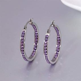 img 3 attached to CiNily Zirconia Stainless Earrings: Jewelry for Sensitive Girls