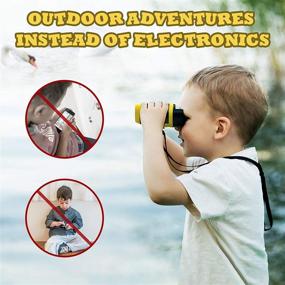 img 1 attached to 👀 Cycvis Binoculars for Kids - 10x25 HD Travel Binocular Telescope, Small Kids Toys for Bird Watching & Hiking - Best Gifts for Boys & Girls (3-12), Yellow