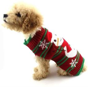 img 1 attached to 🐶 HOTUMN Snowman Sweaters for Dogs - Xmas Holiday Sweaters, Perfect New Year's & Christmas Sweater, Pet Knit Clothes for Medium Dogs