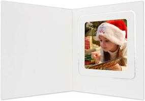 img 4 attached to Golden State Art 3x3 Cardboard Photo Folder (Pack of 50) PF058 White with Silver Lining - Enhanced SEO