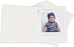 img 2 attached to Golden State Art 3x3 Cardboard Photo Folder (Pack of 50) PF058 White with Silver Lining - Enhanced SEO