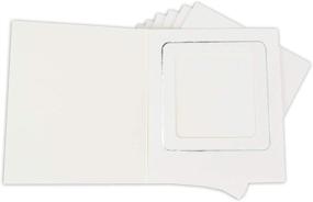 img 1 attached to Golden State Art 3x3 Cardboard Photo Folder (Pack of 50) PF058 White with Silver Lining - Enhanced SEO