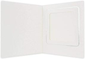 img 3 attached to Golden State Art 3x3 Cardboard Photo Folder (Pack of 50) PF058 White with Silver Lining - Enhanced SEO