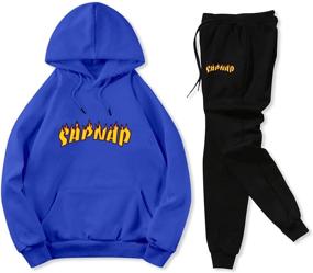 img 3 attached to Tracksuit Hoodies Sweatpants Children Sweatsuit Boys' Clothing for Clothing Sets