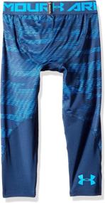 img 2 attached to Under Armour HeatGear 👖 Armour Boys' ¾ Printed Leggings