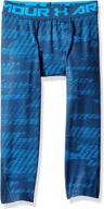 under armour heatgear 👖 armour boys' ¾ printed leggings логотип