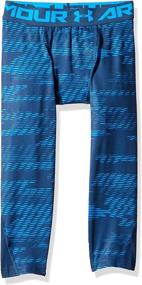 img 3 attached to Under Armour HeatGear 👖 Armour Boys' ¾ Printed Leggings