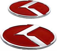 liudong store 2pcs compatible with kia emblem with front tailgate emblem compatible with kia 2011-2020 optima k5 car accessories (red) logo