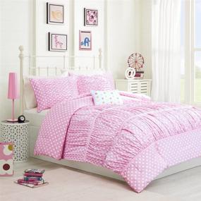 img 4 attached to 🛏️ Mizone Lia 3 Piece Comforter Set in Pink - Twin/Twin X-Large: Perfect Combination of Style and Comfort