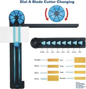 img 3 attached to 🔪 Бумажно-ножницы Supremo: Модные резаки для рукоделия с 8 стилями резки и патентованным дизайном "Dial-A-Blade".