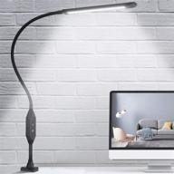💡 kedsum flexible gooseneck led desk lamp with clamp, touch & remote control, 10w eye-care architect table lamp for office/home, 5 color modes, 5-level brightness & memory function logo