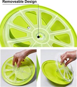 img 2 attached to Lougnee Premium Large Salad Spinner: Efficient 5-Quart Vegetable Washer with Bowl