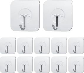 img 4 attached to 🧲 LOPEN STU Premium Wall Hooks: Strong, Adhesive, Waterproof & Oilproof - 12PCS