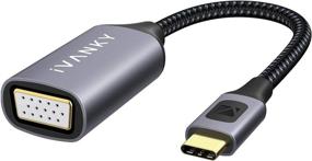 img 4 attached to 🔌 iVANKY USB C to VGA Adapter - Male to Female Type C to VGA Adapter, Compatible with MacBook Pro/Air, Surface Book 2, Lenovo, Dell, Samsung Galaxy, Huawei MateBook